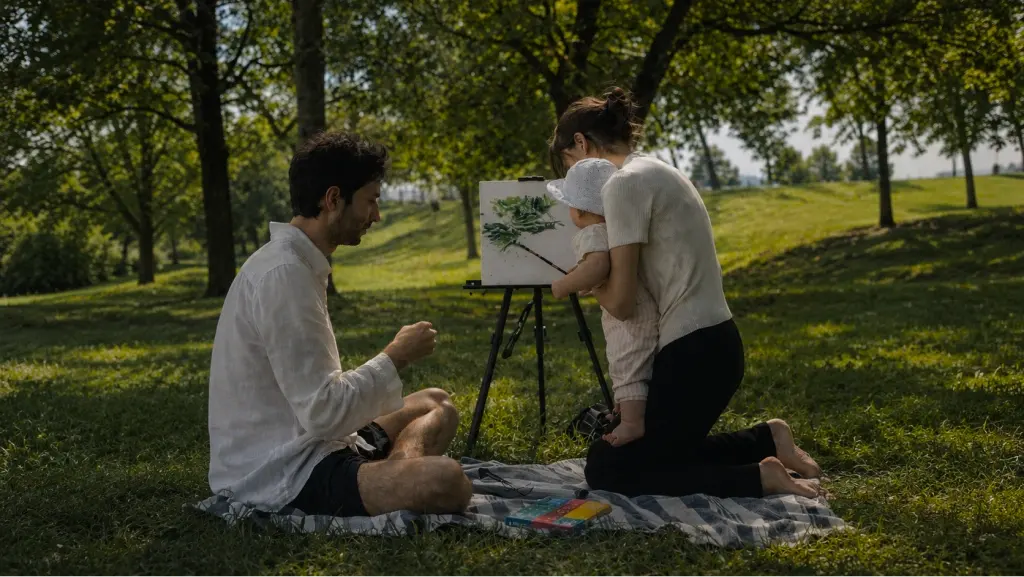 Kattie and Khasan at a picnic